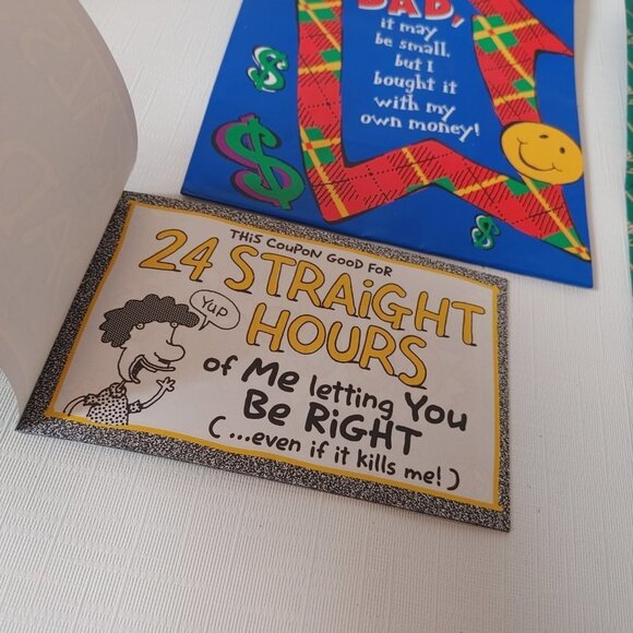 Vintage Father's Day Wrapping Paper Coupon Booklet - Picture 2 of 3